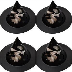 4 - Black metal Halloween candle Toppers